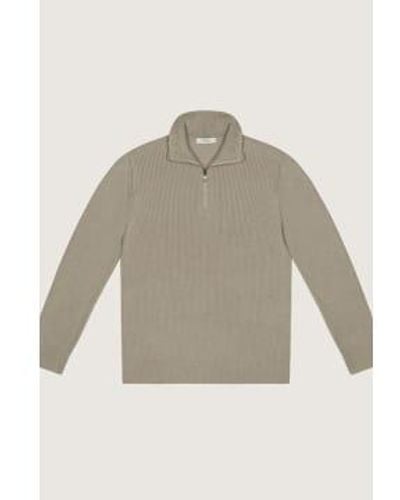 Circolo 1901 Chunky Half Zip Knitwear - Gray