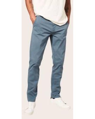 White Stuff Sutton Organic Chino Trousers Mid Blue 32r