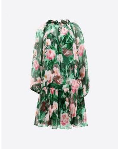 CHRISTY LYNN Jenny Camellia Garden Short Dress Col Multi Size - Verde