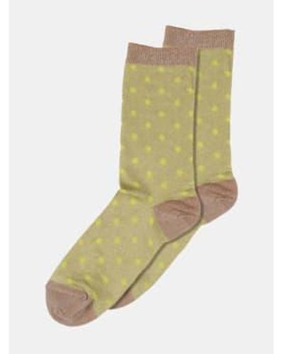 mpDenmark Donna Ankle Socks Celery - Verde