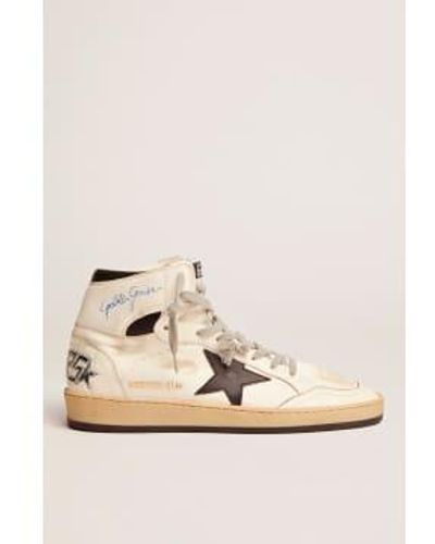 Golden Goose Sky Star Nappa Upper With Serigraph Leather And Ankle 40 / /black Female - Natural