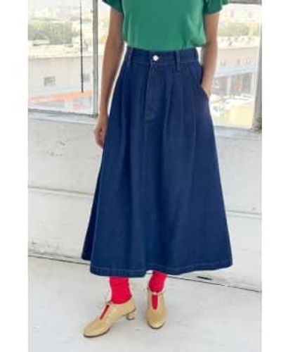 LE BON SHOPPE Long Farm Girl Skirt S - Blue