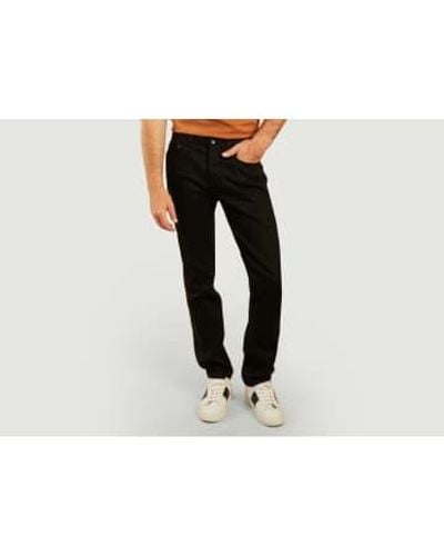 The Unbranded Brand Denim Ub 244 Tapered 11 Oz Stretch Selvedge Jeans - Nero