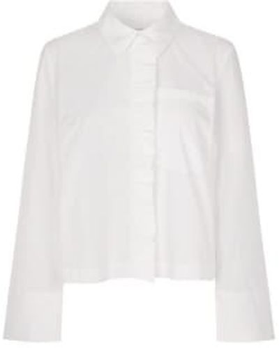 Baum und Pferdgarten Milu Shirt With Frill Lucent - Bianco