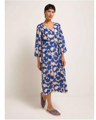 Lanius Graphic Dots Midi Dress - Blu