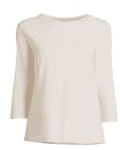 Weekend by Maxmara Multie Jersey Crew Neck Top Size L Col Ivory - Bianco
