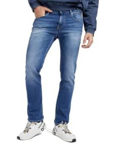 Guess Angels Slim Jeans Carry Mid Stretch - Blu