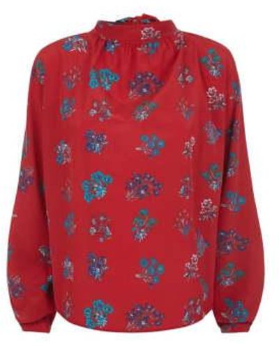 Charlotte Sparre Pussybow Blouse L - Red