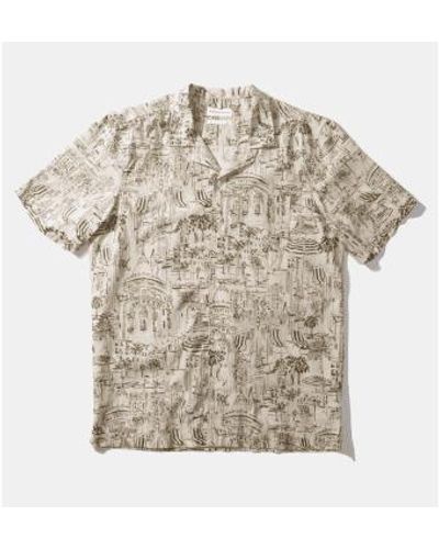 Edmmond Studios Olive City Short Sleeve Shirt S - Natural