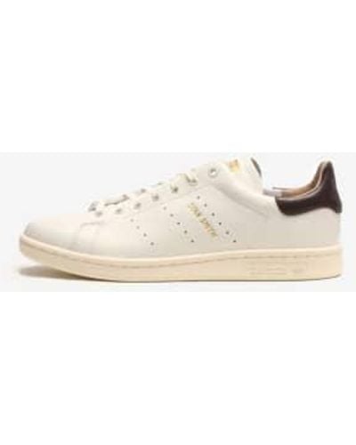 adidas Stan smith lux h06188 off / cream / dark brown - Blanco