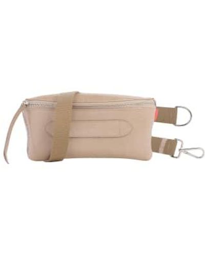 Marie Martens Coachella Beige Patent Belt Bag Leather - Natural
