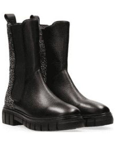 Maruti Tobi Leather Boot - Black