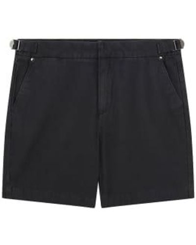 Lyle & Scott Pantalones cortos chino lavados chorro negro
