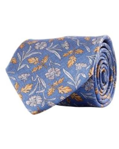 Amanda Christensen Floral Classic Tie O/s - Blue