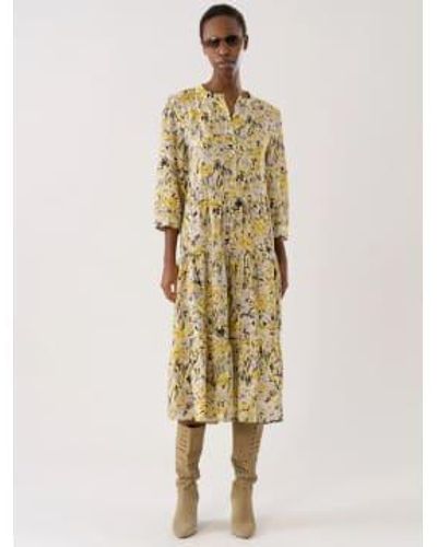Lolly's Laundry Olivia Dress In Flower Print - Metallizzato