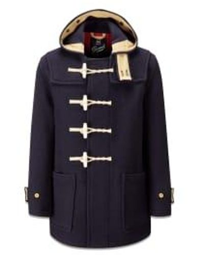 Gloverall Union Jack Mid Monty Duffle Coat Navy - Blue
