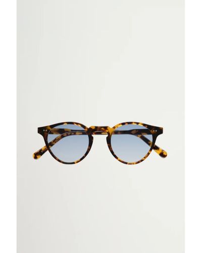 Monokel Eyewear Forest Havana Sunglasses Blue Gradient Lens - Bianco