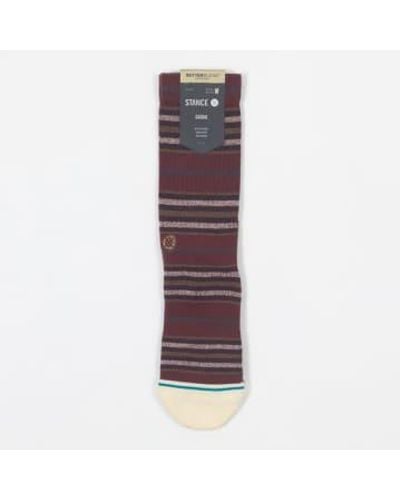 Stance Wilfred Socks In Maroon - Viola