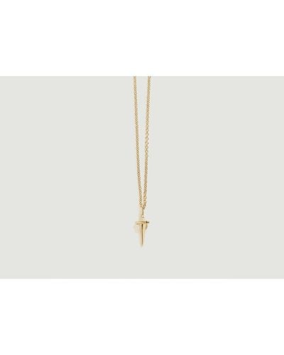 Pamela Love Gold Necklace Dagger Xs - White