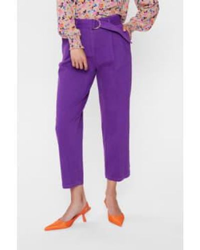 Numph | Cairo Cropped Trousers Tillandsia Xs - Purple