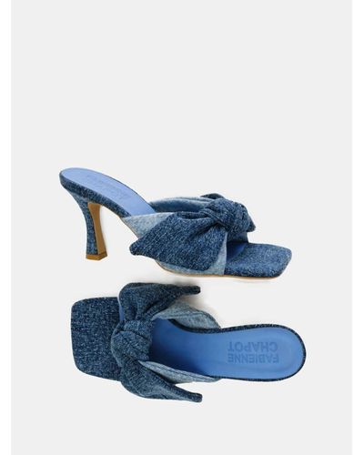 FABIENNE CHAPOT Asha Mule Sandals - Blue