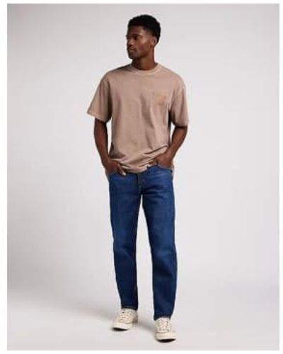 Lee Jeans Oscar Relaxed Tapered Fit In Nostalgia - Blu