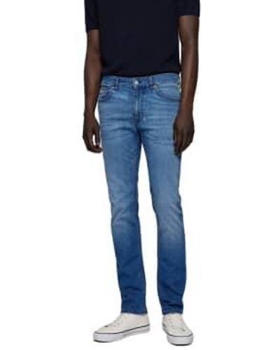 BOSS Delaware Slim Fit Jeans Light Stretch - Blu