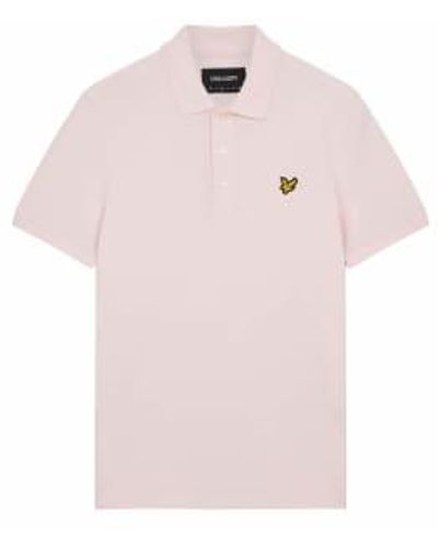 Lyle & Scott & Plain Polo Shirt M - Pink
