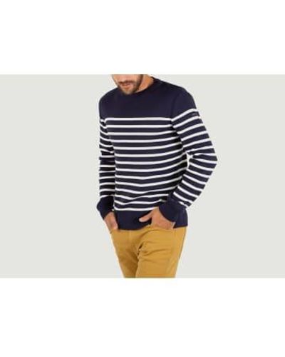 Armor Lux Groix Striped Sweater - Blue