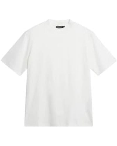 J.Lindeberg Ace Mock Neck T Shirt - Bianco