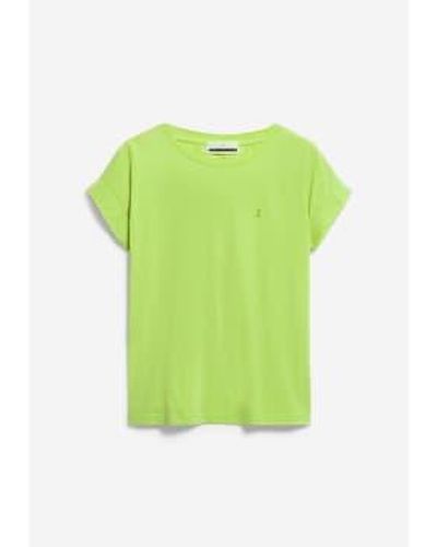 ARMEDANGELS Idaara Organic Cotton T Shirt Or Super - Verde