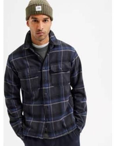 SELECTED And Navy Checkered Surgery Xl - Blue