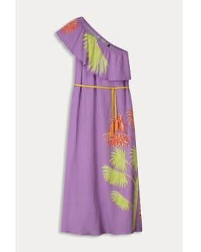 Pom Lilac Flower Dress - Purple