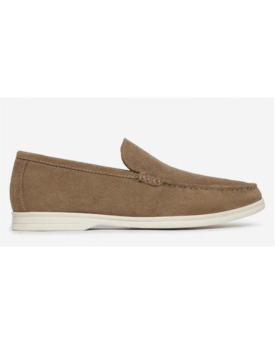 Oliver Sweeney Alicante Mocassins à enfiler en daim Taille : 8, Col : Taupe - Blanc