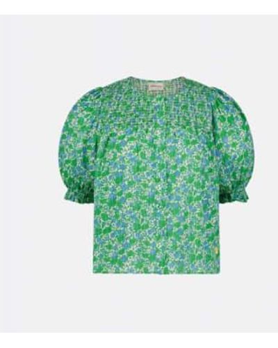 FABIENNE CHAPOT June Short Sleeve Organic Top Clueless - Verde