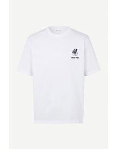 Samsøe & Samsøe Fossil Sawind Uni T Shirt - Bianco