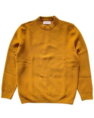 Fresh Crew Neck Sweater Olio Yellow M