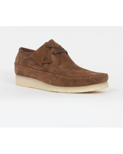 Clarks Zapatos ante weaver en marrón