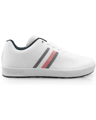 Tommy Hilfiger Chaussures d'entraîner à tasse tricotée durable blanc - Multicolore