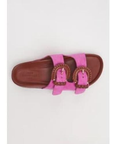 Petite Mendigote Cora Suede Sandals 37 - Pink