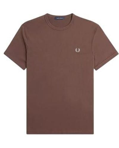 Fred Perry Logo T Shirt 1 - Marrone
