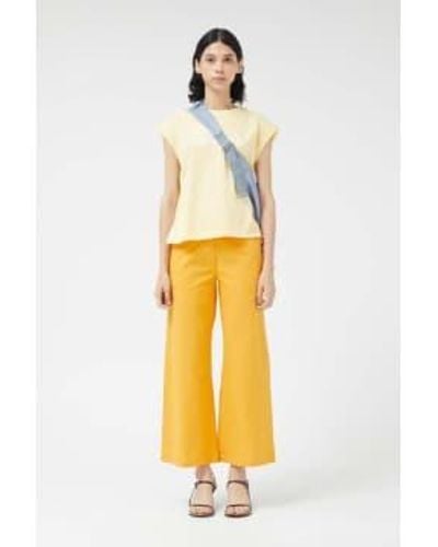 Compañía Fantástica Rohi Straight Suit Pants Xs - Yellow