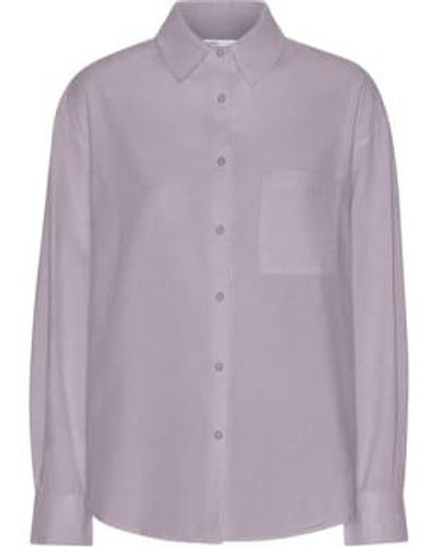 COLORFUL STANDARD Haze Organic Oversized Shirt Xs - Purple