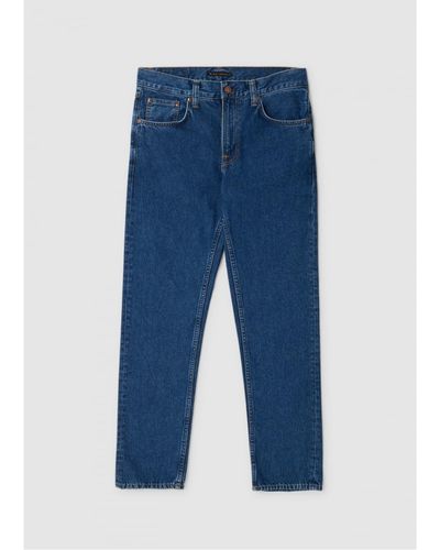 Nudie Jeans Gritty Jackson-Jeans Herren im 90er-Jahre-Stein - Blau