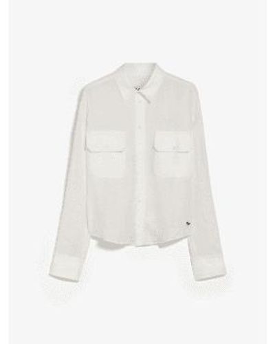 Weekend by Maxmara Popoli camisa algodón estampado tamaño: s, col: blanco