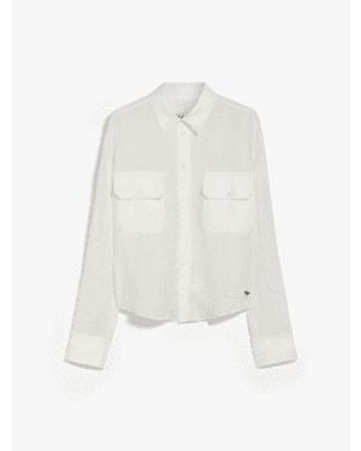 Weekend by Maxmara Popoli imprimé la chemise en coton taille: s, col: blanc