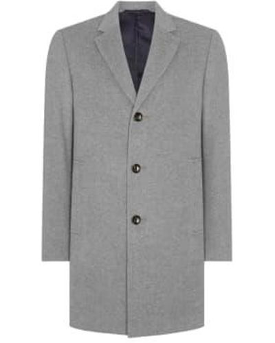 Remus Uomo Quinn Twill Overcoat 38 - Grey