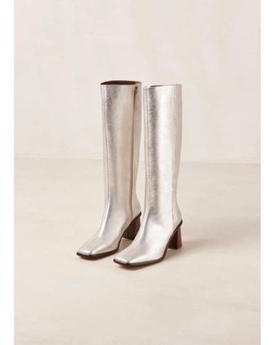 Alohas East Shimmer Silver Boots - Natural
