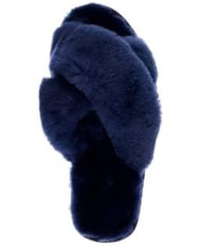 EMU Medianoche la piel oveja Mayberry Slippers - Azul