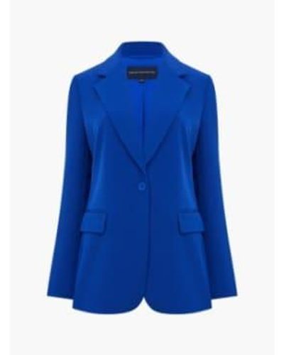 French Connection Echo Single Breasted Blazer-cobalt -75wan - Blue